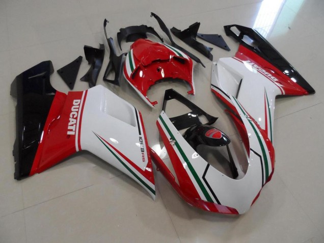 Rot Weiß 07-14 Ducati 848 1098 1198 Motorrad Verkleidung Rot Weiß 07-14 Ducati 848 1098 1198 Motorrad Verkleidung
