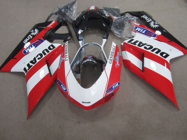 Rot Weiß Generali Tim 07-14 Ducati 1098 Motorrad Verkleidung