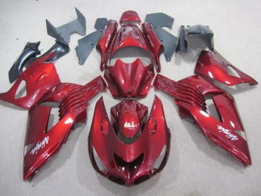Rot Weiß Ninja Aufkleber 06-11 ZX14R ZZR1400 Motorrad Verkleidung