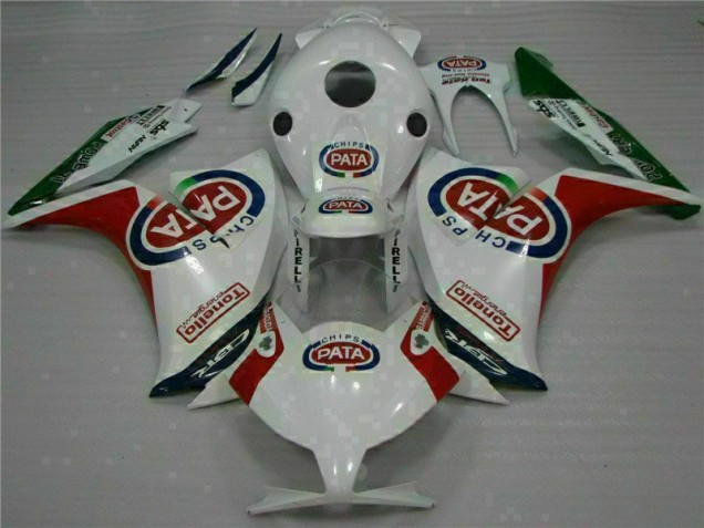 Rot Weiß PATA 12-16 CBR1000RR Motorrad Verkleidungen Rot Weiß PATA 12-16 CBR1000RR Motorrad Verkleidungen