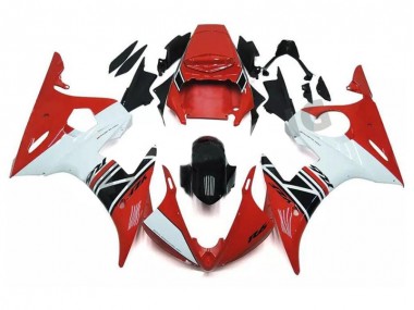 Rot Weiß Schwarz 03-05 YZF R6 Motorrad Vollverkleidung