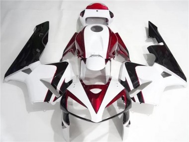 Rot Weiß Schwarz 05-06 CBR600RR Motorrad Verkleidung