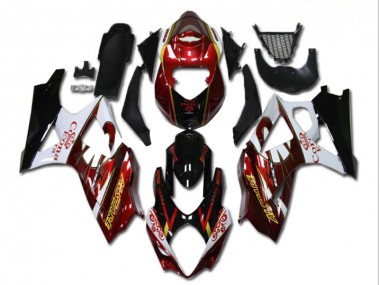 Rot Weiß Schwarz 07-08 GSXR 1000 Motorrad Verkleidung