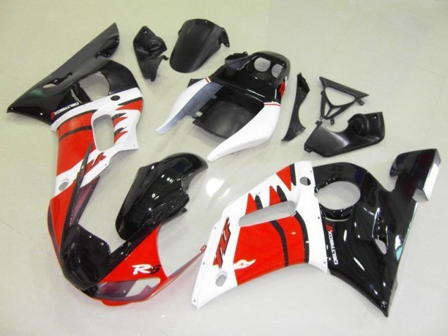 Rot Weiß Schwarz 98-02 YZF R6 Motorrad Verkleidungen Rot Weiß Schwarz 98-02 YZF R6 Motorrad Verkleidungen