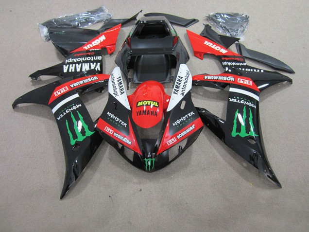 Rot Weiß Schwarz Motul 04-06 YZF R1 Motorrad Verkleidung Rot Weiß Schwarz Motul 04-06 YZF R1 Motorrad Verkleidung