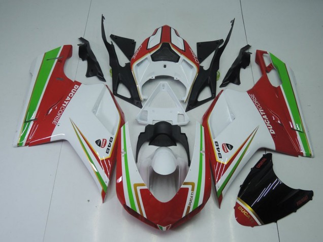 Rot Weiß Und Grün 07-14 Ducati 848 1098 1198 Motorrad Verkleidung Rot Weiß Und Grün 07-14 Ducati 848 1098 1198 Motorrad Verkleidung