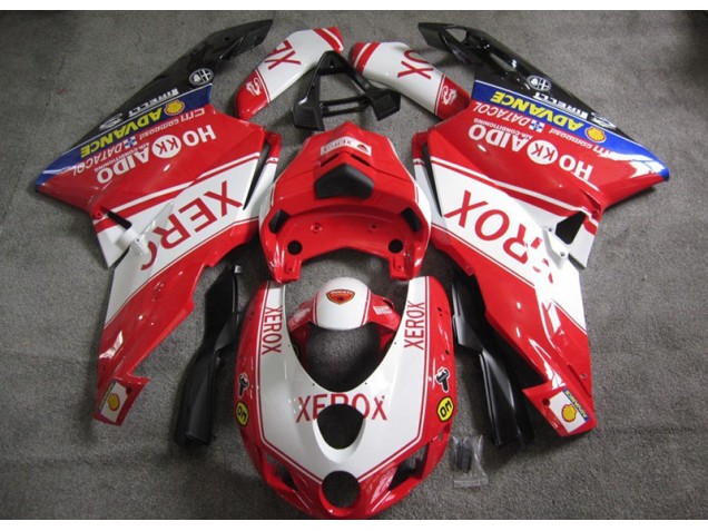 Rot Weiß Xerox 05-06 Ducati 749 Motorrad Verkleidung Rot Weiß Xerox 05-06 Ducati 749 Motorrad Verkleidung