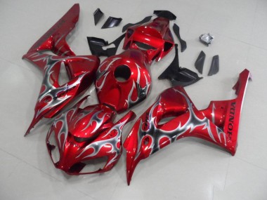 Rot mit Schwarz Grau Flamme 06-07 CBR1000RR Motorrad Verkleidung