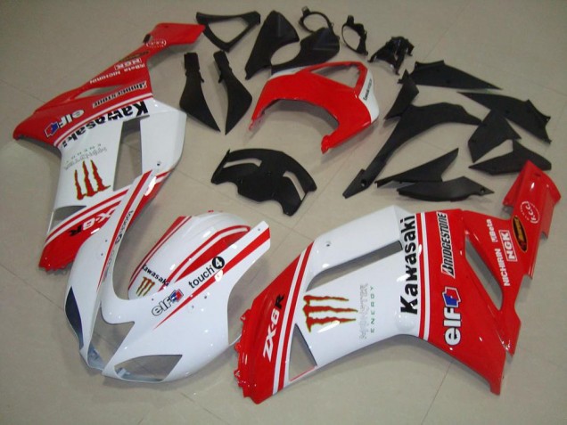 Rot und Weiß 07-08 ZX6R Motorrad Verkleidung Rot und Weiß 07-08 ZX6R Motorrad Verkleidung