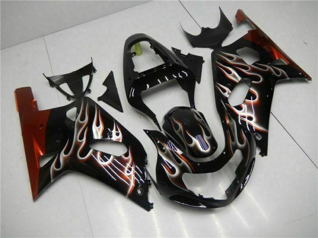 Schwarz 01-03 GSXR 600/750 Motorrad Verkleidungen Schwarz 01-03 GSXR 600/750 Motorrad Verkleidungen