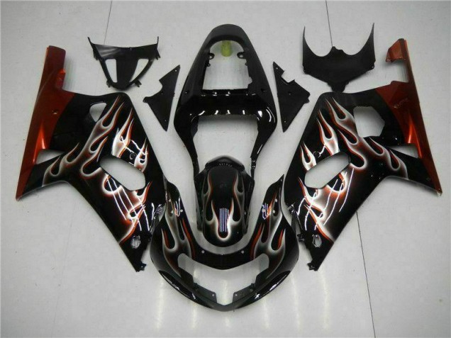 Schwarz 01-03 GSXR 600/750 Motorrad Verkleidungen Schwarz 01-03 GSXR 600/750 Motorrad Verkleidungen