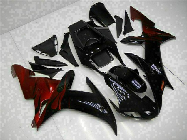 Schwarz 02-03 YZF R1 Motorradverkleidung Plastik Kits Schwarz 02-03 YZF R1 Motorradverkleidung Plastik Kits