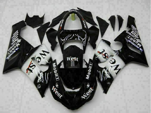 Schwarz 05-06 ZX6R Motorrad Verkleidung Komplett Sets