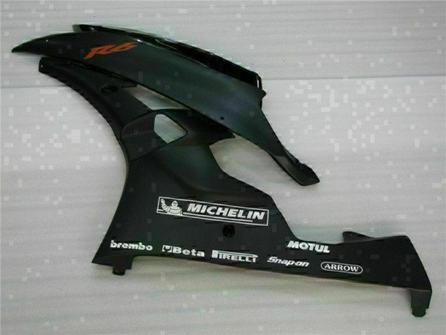 Schwarz 06-07 YZF R6 Motorrad Vollverkleidung & Plastik