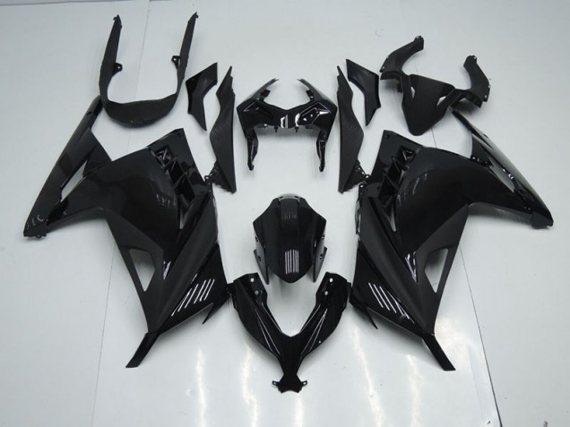 Schwarz 13-16 ZX300R Motorrad Verkleidungen Schwarz 13-16 ZX300R Motorrad Verkleidungen