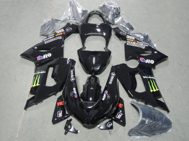 Schwarz 3M Touch4 Monster 05-06 ZX6R Motorrad Verkleidungen Schwarz 3M Touch4 Monster 05-06 ZX6R Motorrad Verkleidungen