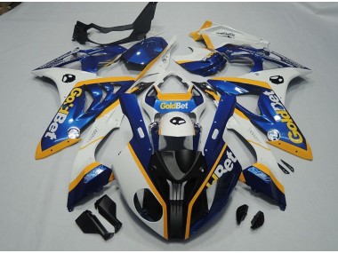 Schwarz Blau Weiß GoldBet 09-14 S1000RR Motorrad Verkleidung