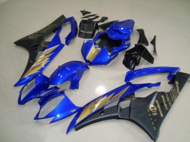Schwarz Blau mit Gold Aufkleber 06-07 YZF R6 Motorrad Verkleidungen