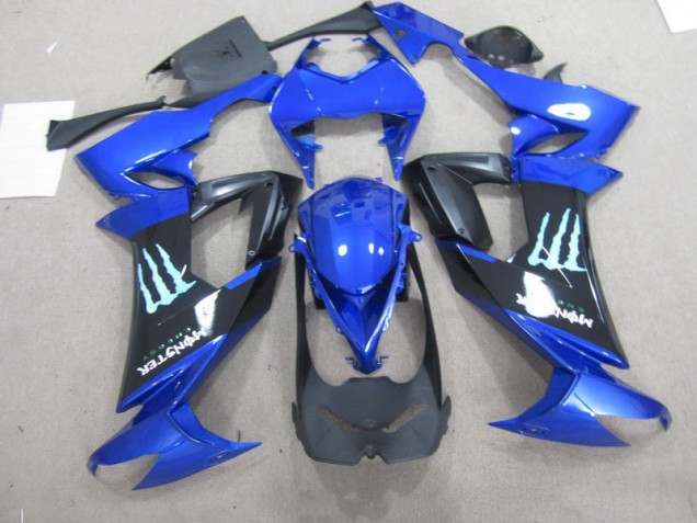Schwarz Blaus Monster 08-10 ZX10R Motorrad Verkleidung Schwarz Blaus Monster 08-10 ZX10R Motorrad Verkleidung