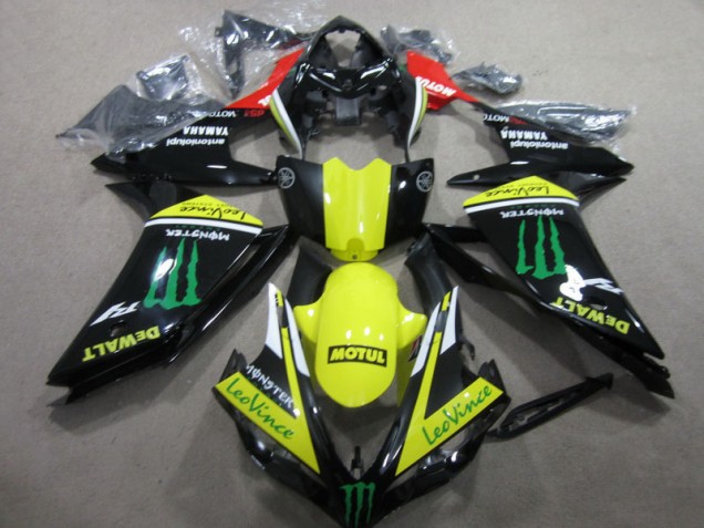 Schwarz Gelb Motul Leovince 07-08 YZF R1 Motorrad Verkleidung