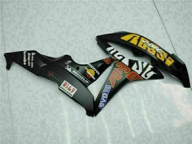 Schwarz Gelb Repsol 46 07-08 CBR600RR Motorrad Verkleidung Schwarz Gelb Repsol 46 07-08 CBR600RR Motorrad Verkleidung