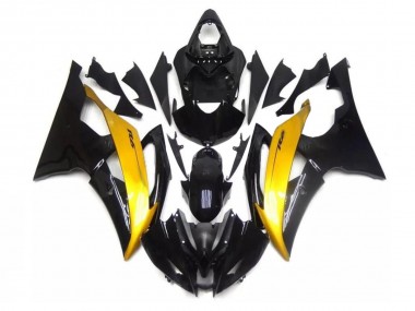 Schwarz Gold 08-16 YZF R6 Motorrad Verkleidung