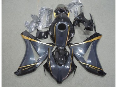 Schwarz Gold Feuerklinge 08-11 CBR1000RR Motorrad Verkleidung