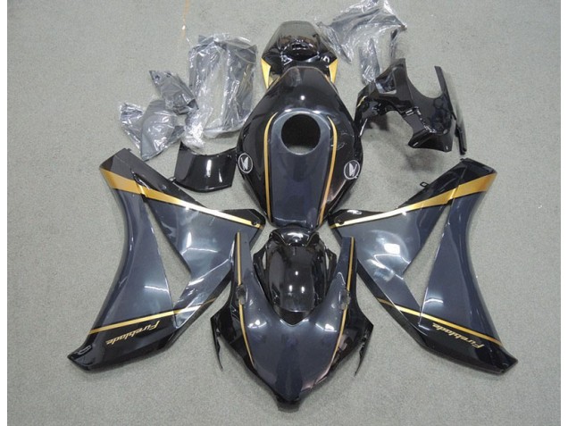 Schwarz Gold Feuerklinge 08-11 CBR1000RR Motorrad Verkleidung Schwarz Gold Feuerklinge 08-11 CBR1000RR Motorrad Verkleidung