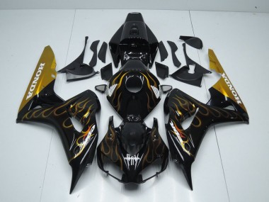 Schwarz Gold Flamme 06-07 CBR1000RR Motorrad Verkleidung