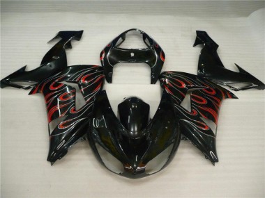Schwarz Grau Rot 06-07 ZX10R Motorrad Verkleidung