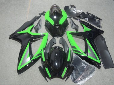 Schwarz Grün 06-07 GSXR 600 Motorrad Verkleidungen