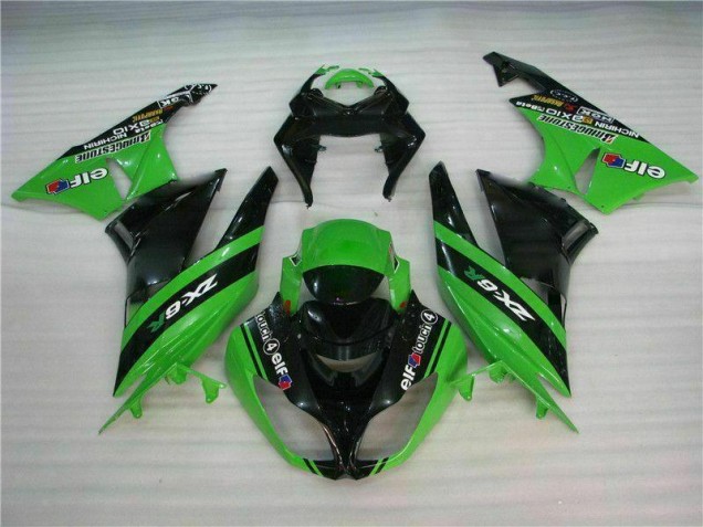 Schwarz Grün 09-12 ZX6R Motorrad Verkleidung Komplett Sets Schwarz Grün 09-12 ZX6R Motorrad Verkleidung Komplett Sets