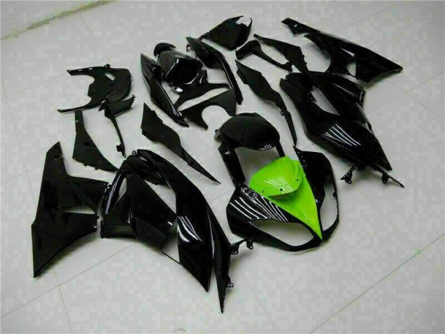 Schwarz Grün 09-12 ZX6R Motorrad Verkleidungen