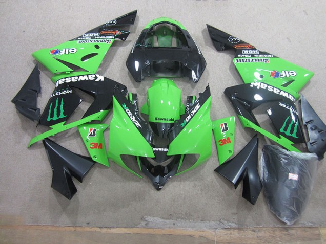 Schwarz Grün 3M Monster 03-05 ZX10R Motorrad Verkleidung Schwarz Grün 3M Monster 03-05 ZX10R Motorrad Verkleidung
