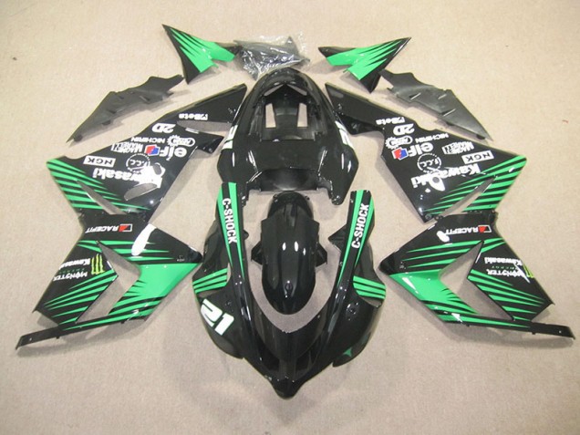 Schwarz Grün C Shock Monster 03-05 ZX10R Motorrad Verkleidung Schwarz Grün C Shock Monster 03-05 ZX10R Motorrad Verkleidung