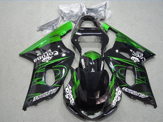 Schwarz Grün Corona Extra 01-03 GSXR 600 Motorrad Verkleidung Schwarz Grün Corona Extra 01-03 GSXR 600 Motorrad Verkleidung