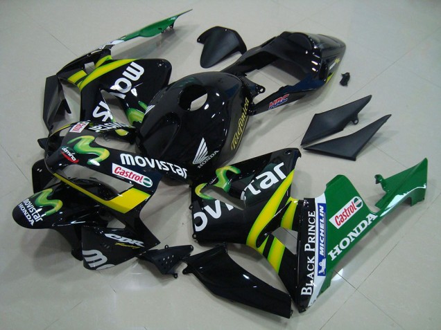 Schwarz Movistar 03-04 CBR600RR Motorrad Verkleidung Schwarz Movistar 03-04 CBR600RR Motorrad Verkleidung