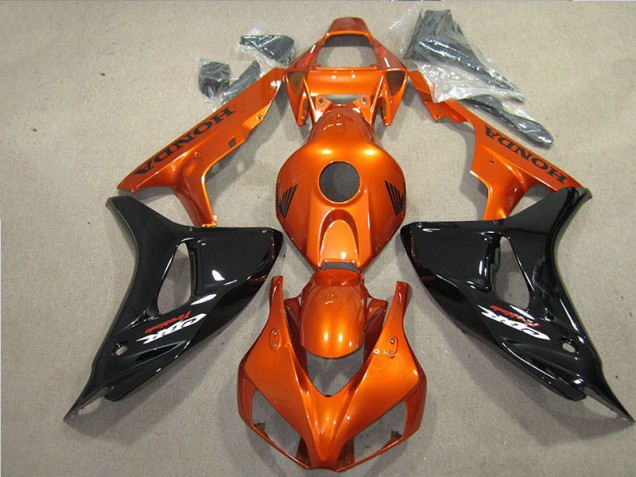 Schwarz Orange Fireblade 06-07 CBR1000RR Motorrad Verkleidung