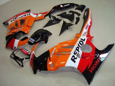Schwarz Orange Repsol 95-98 CBR600 F3 Motorrad Verkleidungen