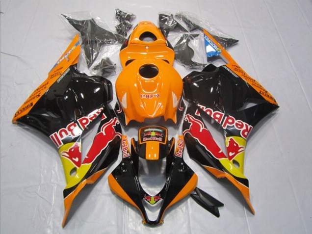 Schwarz Orange Rot Bull 09-12 CBR600RR Motorrad Verkleidung