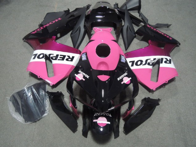 Schwarz Rosa Repsol 04-05 CBR1000RR Motorrad Verkleidung