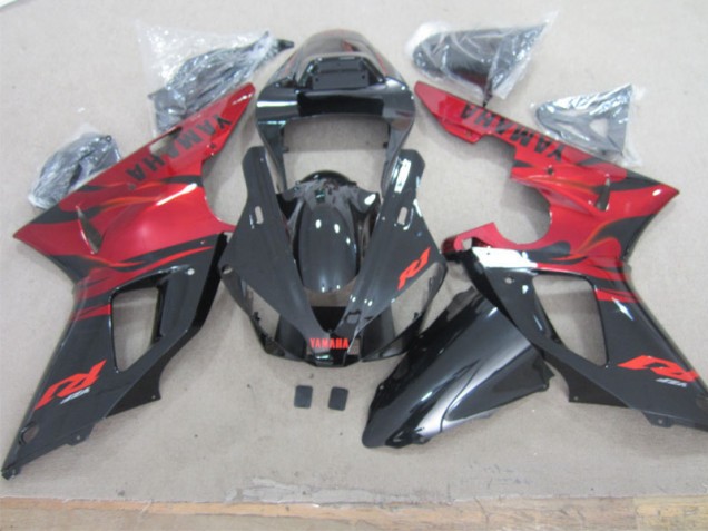 Schwarz Rot 00-01 YZF R1 Motorrad Verkleidung