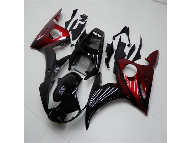 Schwarz Rot 03-05 YZF R6 Motorrad Verkleidung Schwarz Rot 03-05 YZF R6 Motorrad Verkleidung