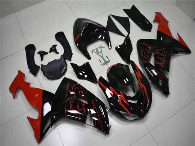 Schwarz Rot 06-07 ZX10R Motorrad Verkleidung Schwarz Rot 06-07 ZX10R Motorrad Verkleidung