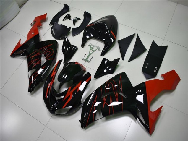 Schwarz Rot 06-07 ZX10R Motorrad Verkleidung Schwarz Rot 06-07 ZX10R Motorrad Verkleidung