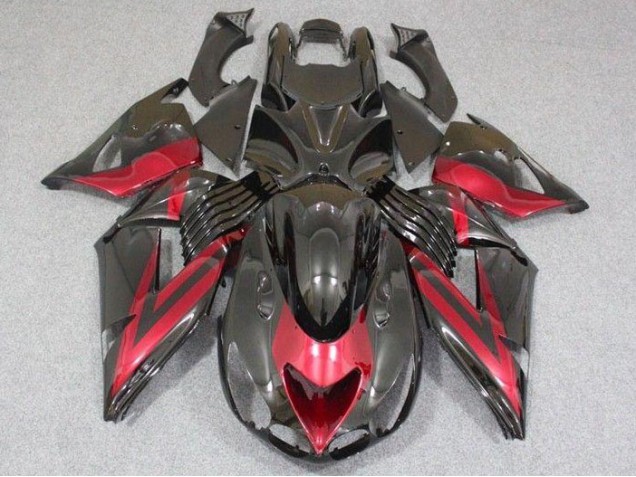 Schwarz Rot 06-11 ZX14R ZZR1400 Motorrad Verkleidungen Schwarz Rot 06-11 ZX14R ZZR1400 Motorrad Verkleidungen