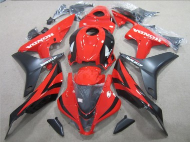 Schwarz Rot 07-08 CBR600RR Motorrad Verkleidung & Plastik
