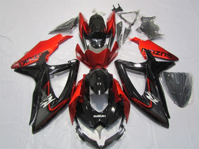 Schwarz Rot 07-08 GSXR 1000 Motorrad Verkleidungen