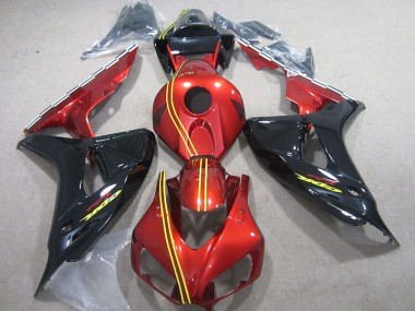 Schwarz Rot Gelb 06-07 CBR1000RR Motorrad Verkleidung