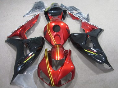 Schwarz Rot Gelb 06-07 CBR1000RR Motorrad Verkleidungen